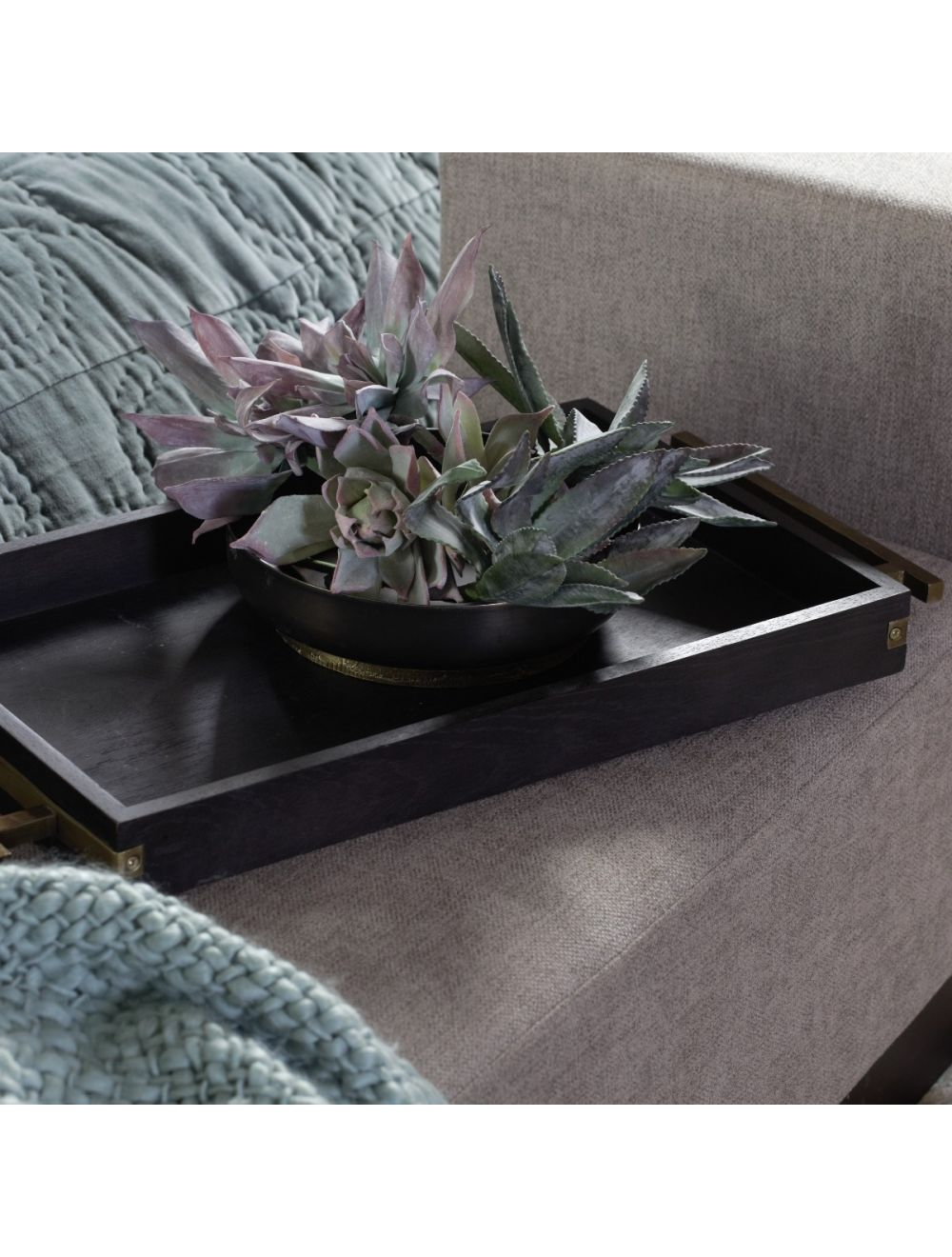 Indica Antique Brass Tray-IAAH